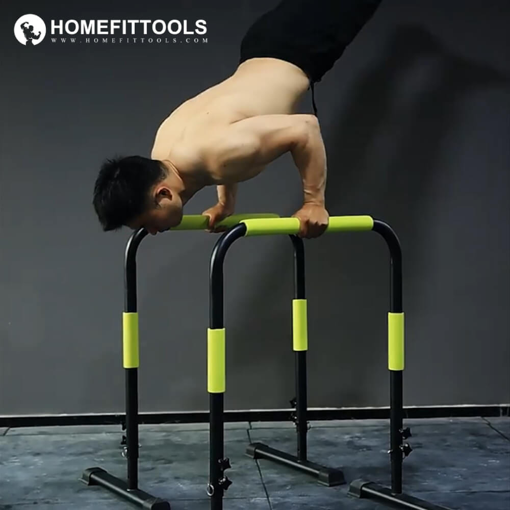 บาร์คู่พกพา ดิฟบาร์ HOMEFITTOOLS DIP BAR รุ่น V3